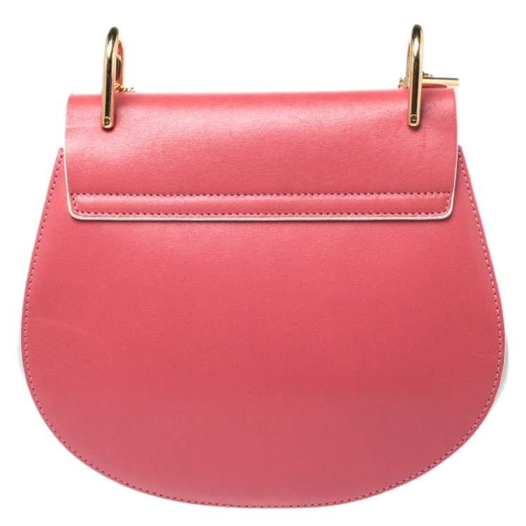 Pre Owned Chloe Amaranth Red/Grey Leather Medium Drew Shoulder Bag