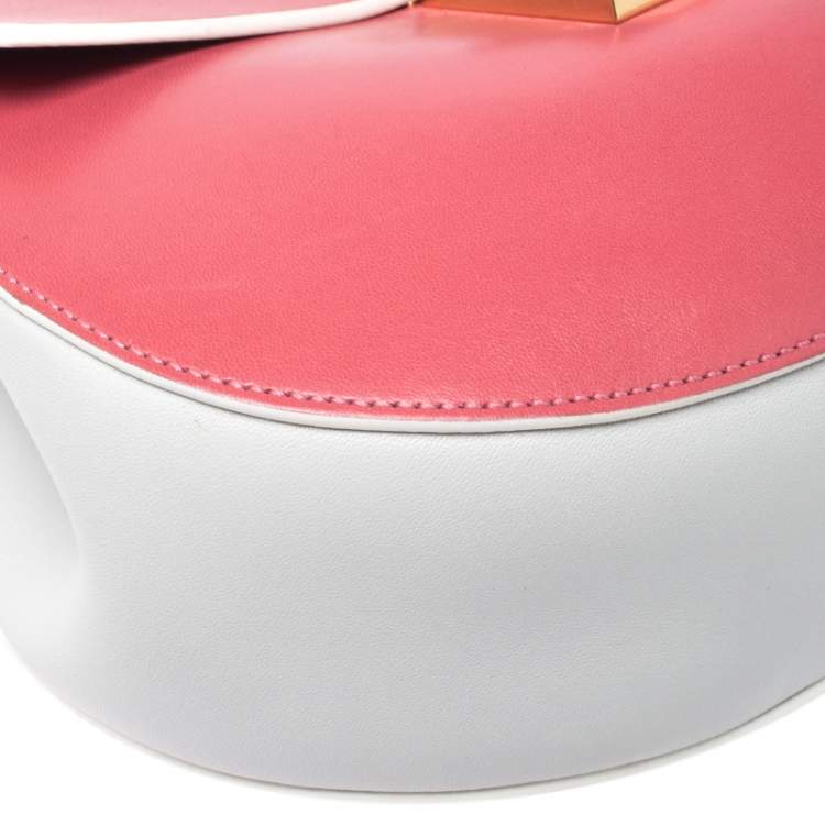 Pre Owned Chloe Amaranth Red/Grey Leather Medium Drew Shoulder Bag