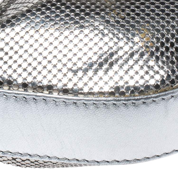 Pre Owned Chloe Silver Metal Mesh and Leather Chainmail Hobo