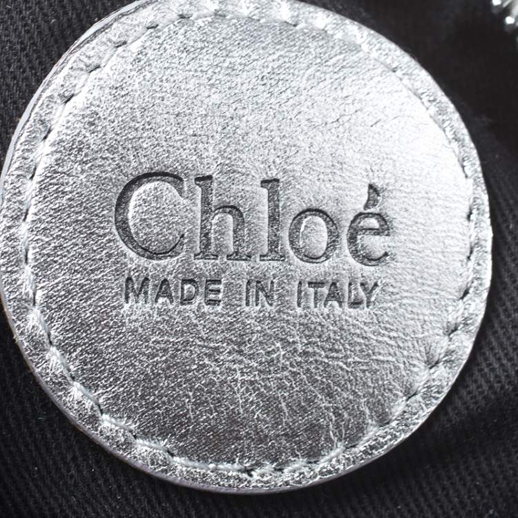 Pre Owned Chloe Silver Metal Mesh and Leather Chainmail Hobo
