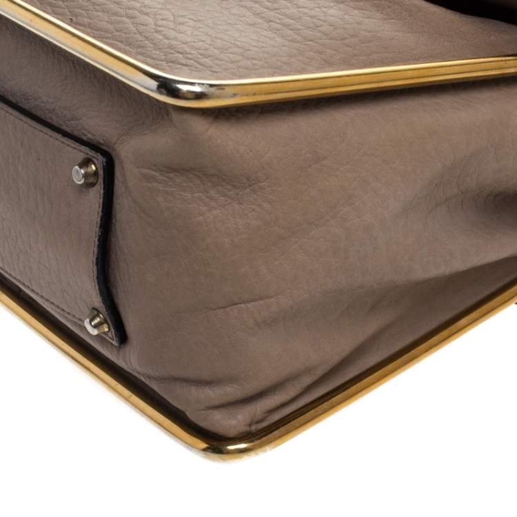 Pre Owned Chloe Beige Leather Medium Sally Flap Shoulder Bag