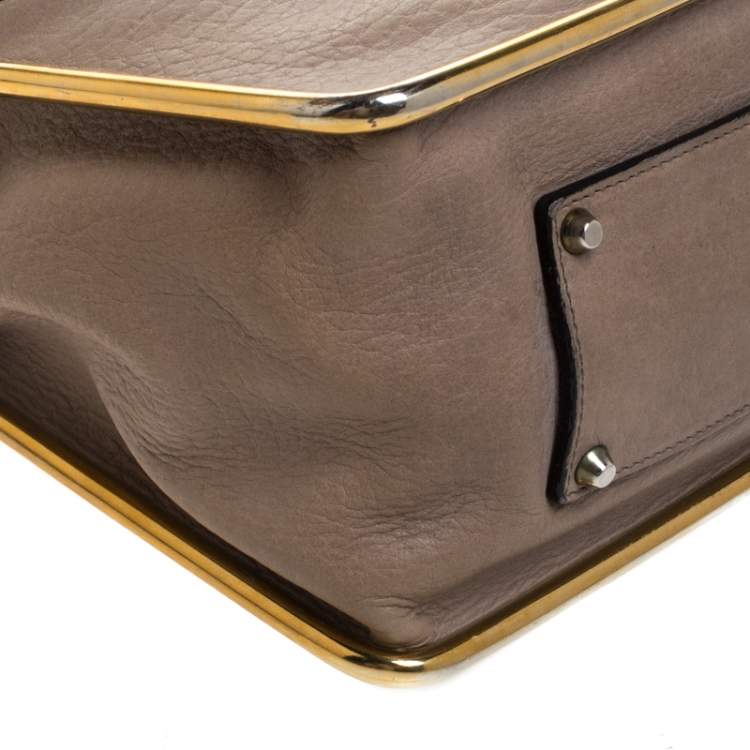 Pre Owned Chloe Beige Leather Medium Sally Flap Shoulder Bag