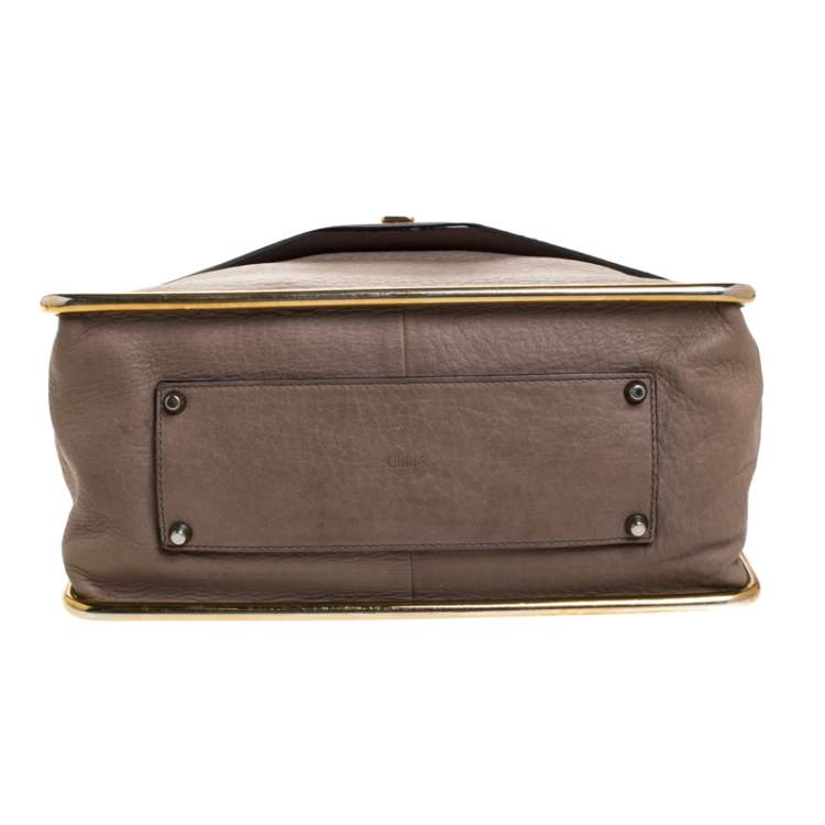 Pre Owned Chloe Beige Leather Medium Sally Flap Shoulder Bag