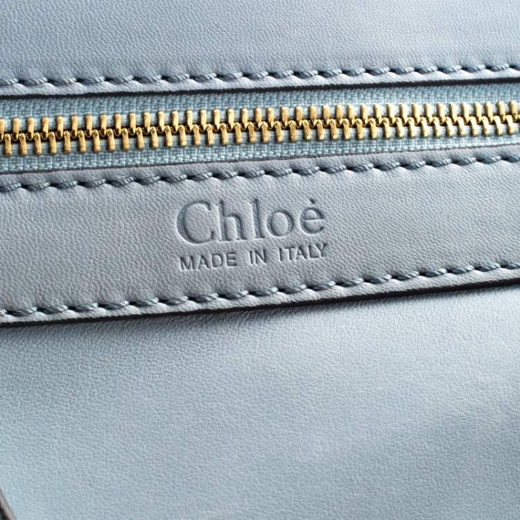 Pre Owned Chloe Green Crocodile Embossed Freja Origami Clutch