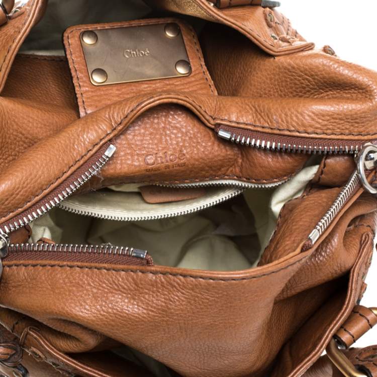 Pre Owned Chloe Brown Leather Large Paddington Shoulder Bag