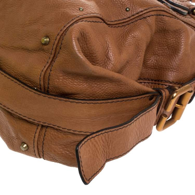 Pre Owned Chloe Brown Leather Large Paddington Shoulder Bag