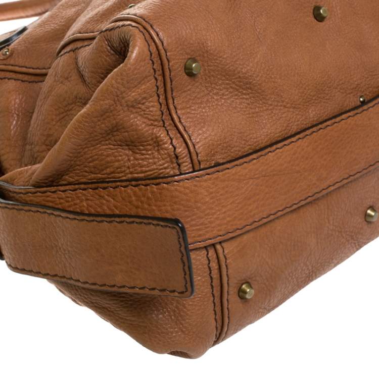 Pre Owned Chloe Brown Leather Large Paddington Shoulder Bag