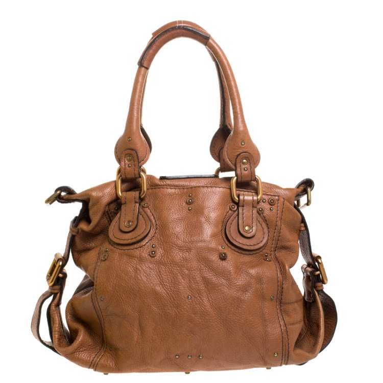 Pre Owned Chloe Brown Leather Large Paddington Shoulder Bag