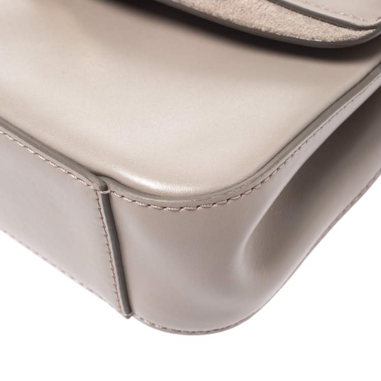 Pre Owned  Chloe Motty Grey Leather C Double Bag