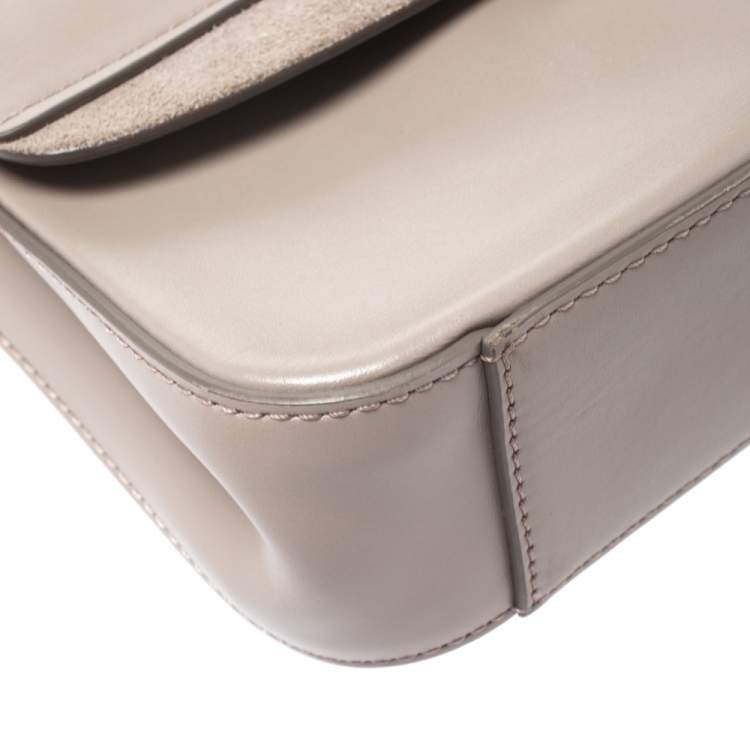 Pre Owned  Chloe Motty Grey Leather C Double Bag