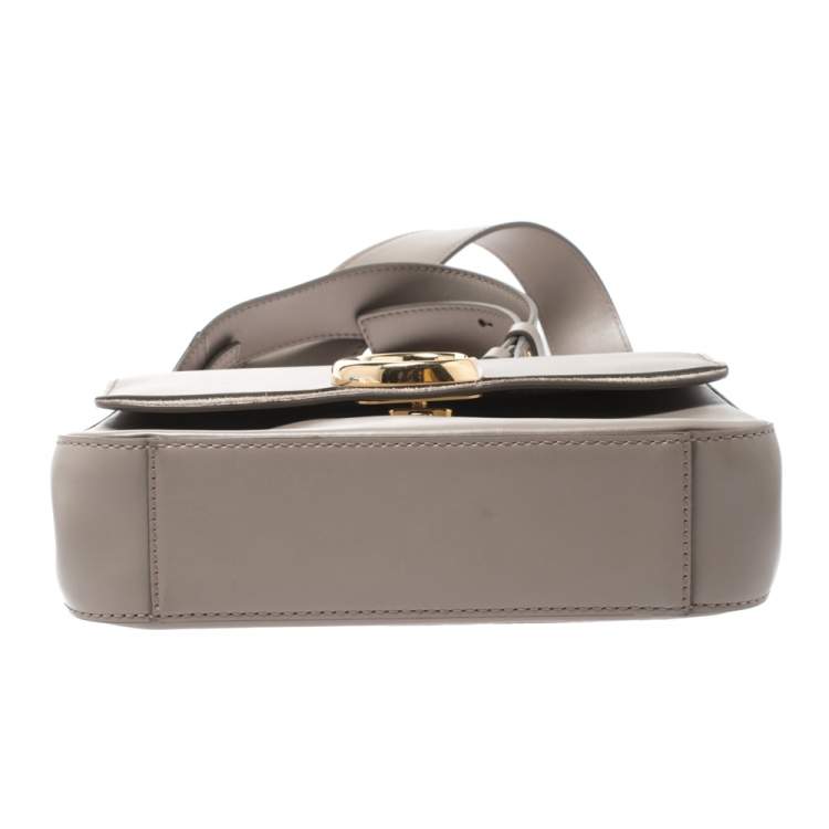 Pre Owned  Chloe Motty Grey Leather C Double Bag