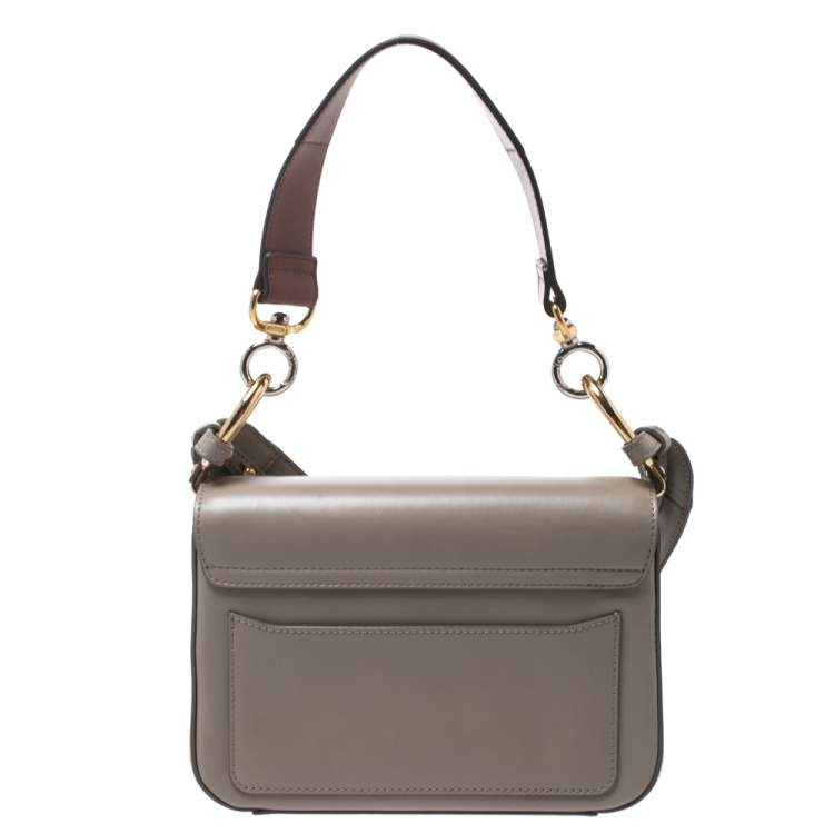 Pre Owned  Chloe Motty Grey Leather C Double Bag