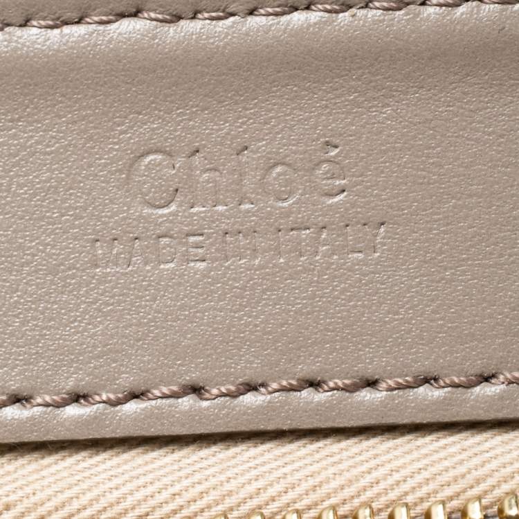 Pre Owned  Chloe Motty Grey Leather C Double Bag