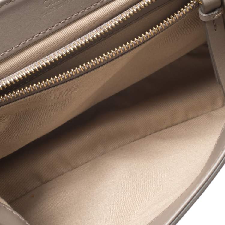 Pre Owned  Chloe Motty Grey Leather C Double Bag