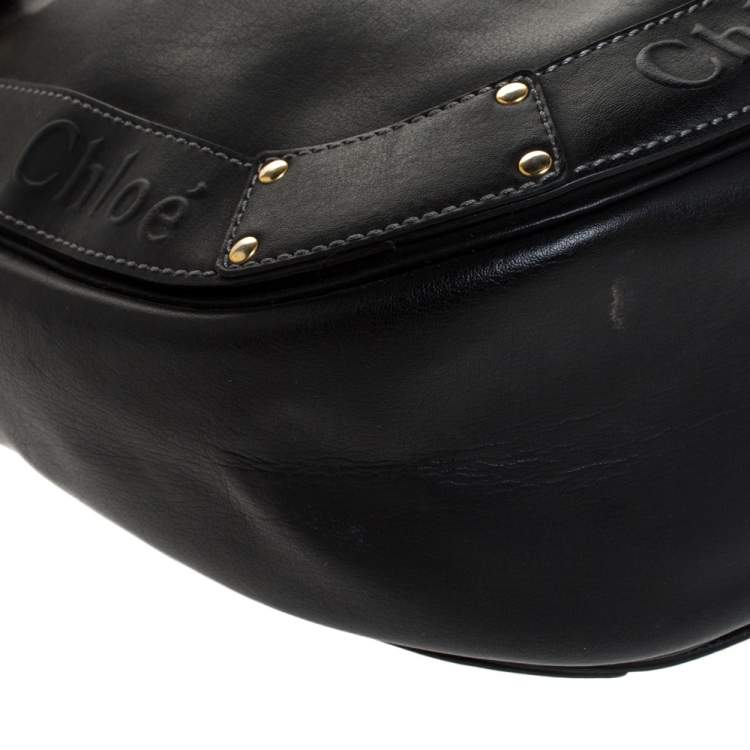 Pre Owned Chloe Black Leather Eden Crossbody Bag
