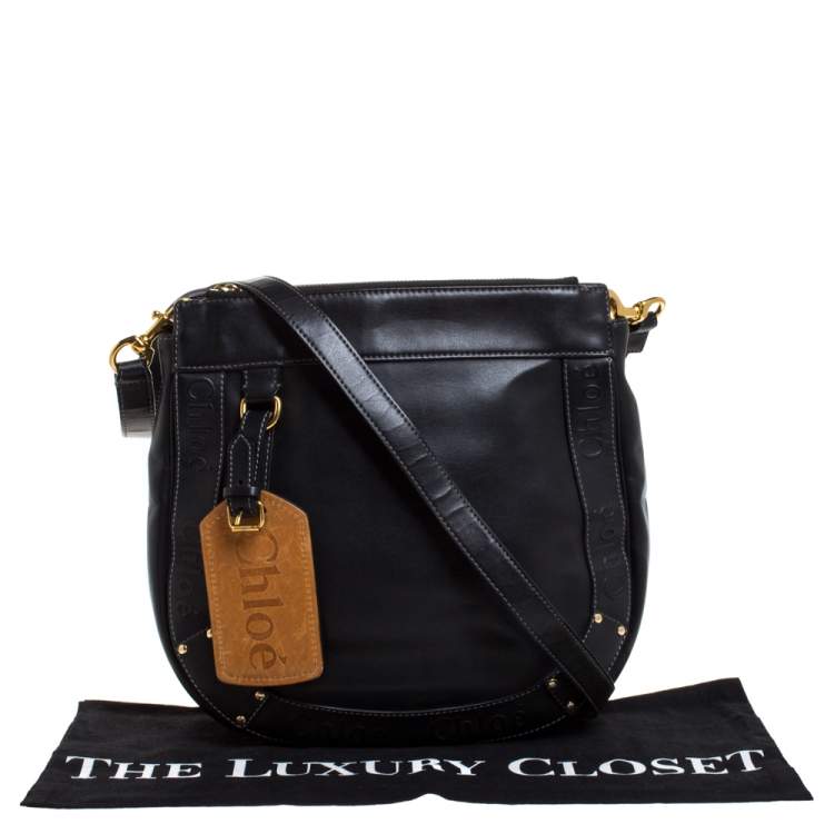 Pre Owned Chloe Black Leather Eden Crossbody Bag