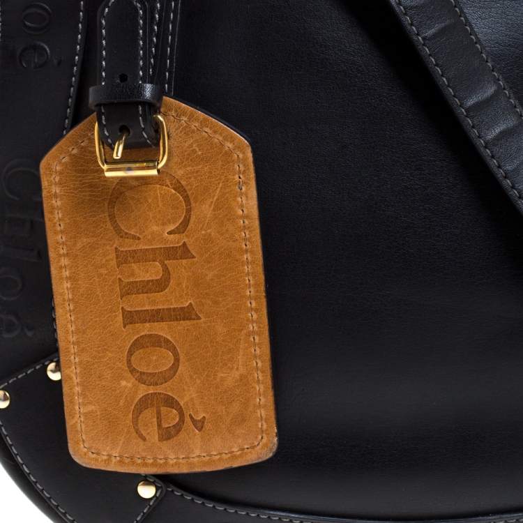 Pre Owned Chloe Black Leather Eden Crossbody Bag
