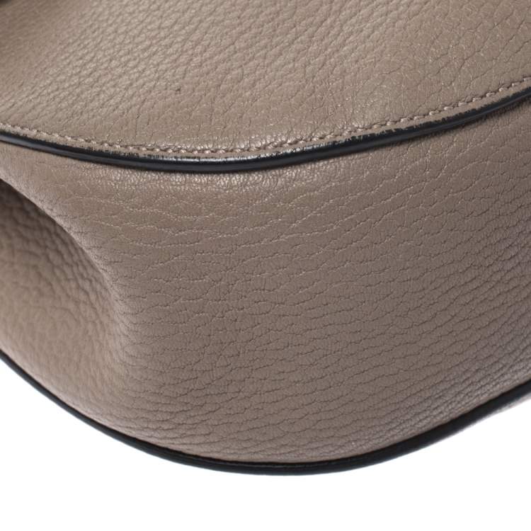 Pre Owned Chloe Nude Leather Medium Drew Shoulder Bag