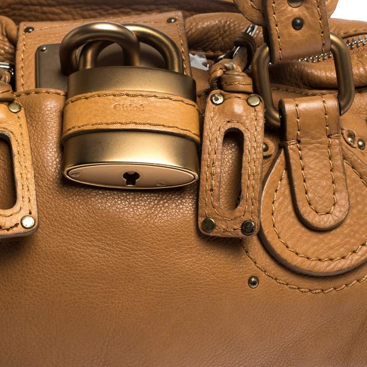 Pre Owned Chloe Tan Leather Medium Paddington Satchel
