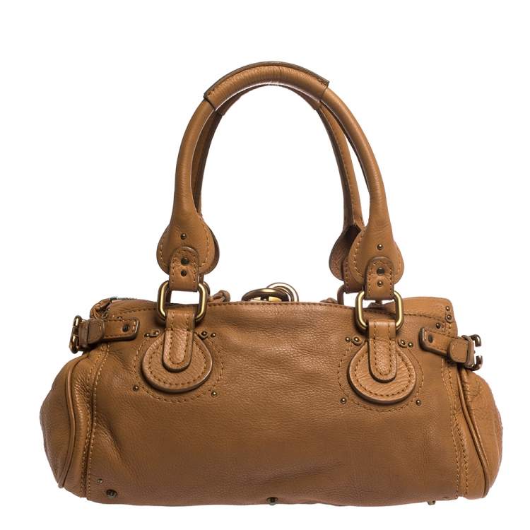 Pre Owned Chloe Tan Leather Medium Paddington Satchel