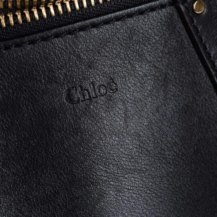 Pre Owned Chloe Black Leather Hayley Bag