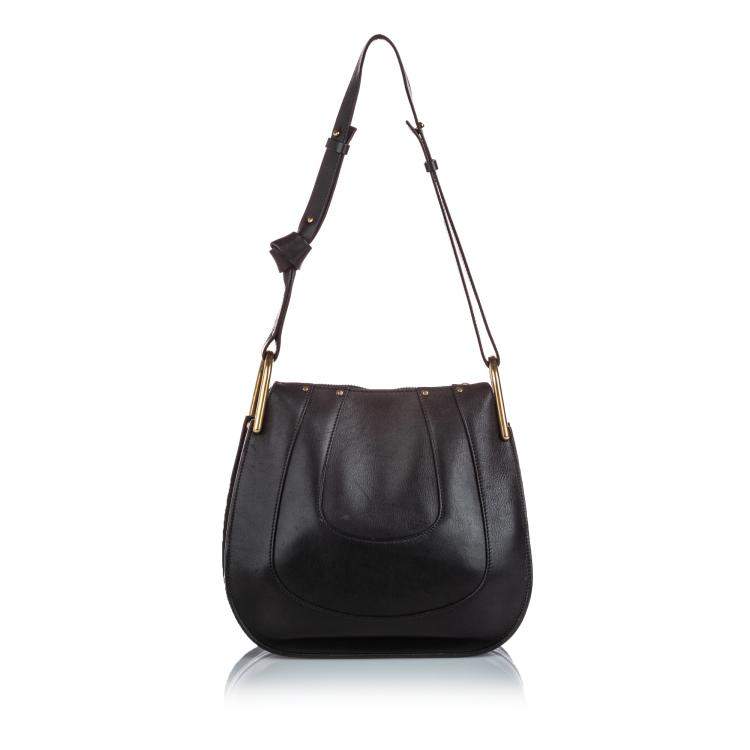 Pre Owned Chloe Black Leather Hayley Bag