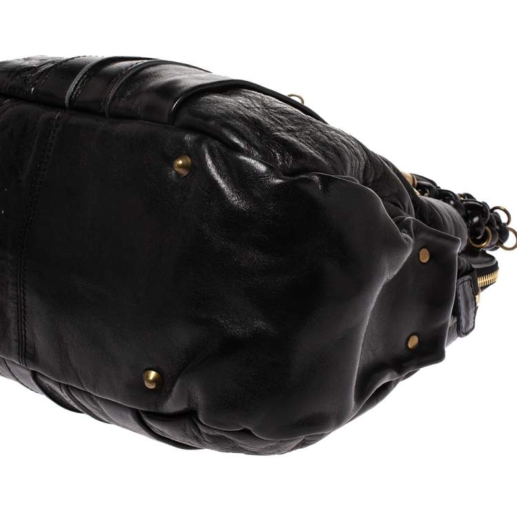 Pre Owned Chloe Black Leather Heloise Satchel