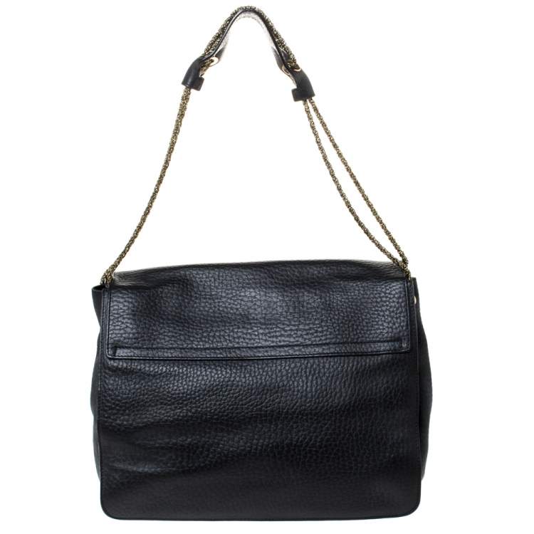 Pre Owned Chloe Black Leather Sally Shoulder Bag