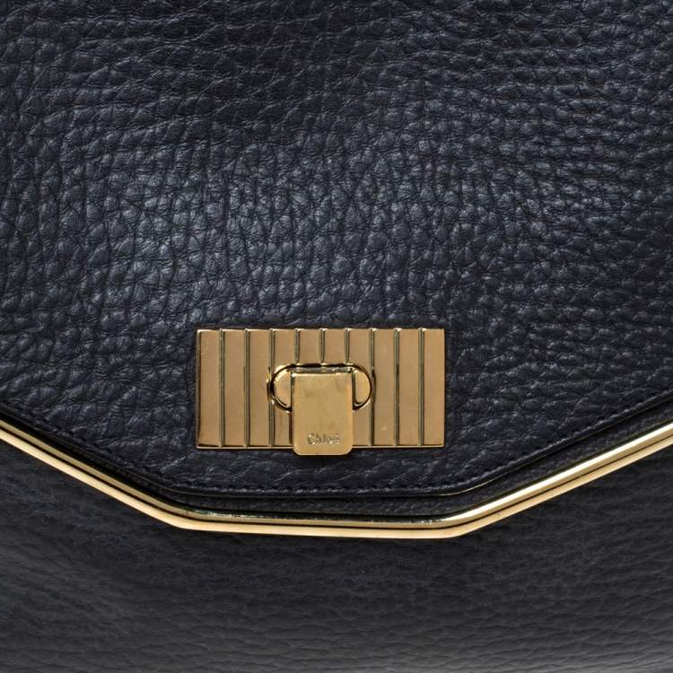 Pre Owned Chloe Black Leather Sally Shoulder Bag
