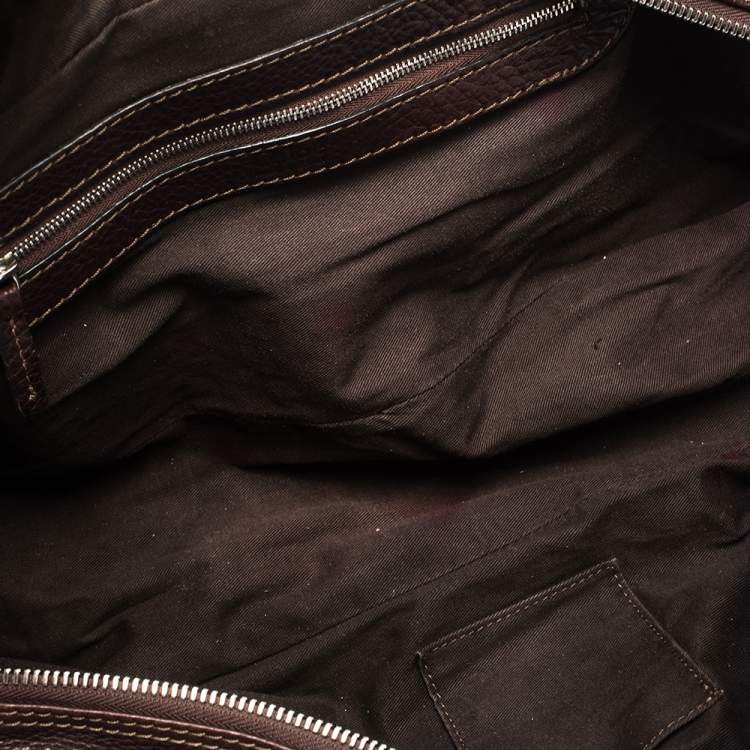 Pre Owned Chloe Dark Brown Leather Paddington Zipped Satchel