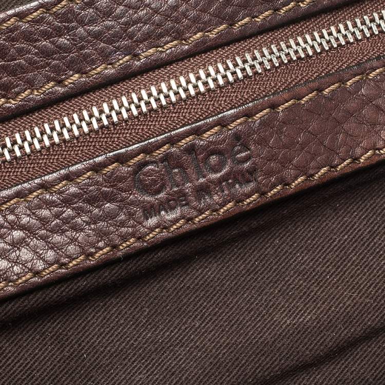Pre Owned Chloe Dark Brown Leather Paddington Zipped Satchel