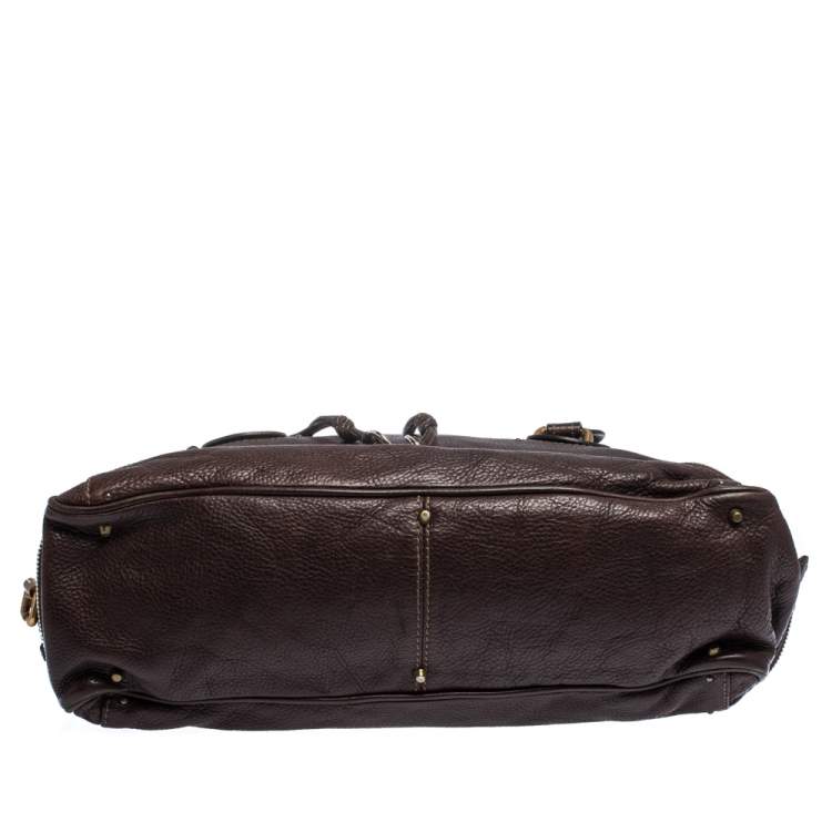 Pre Owned Chloe Dark Brown Leather Paddington Zipped Satchel