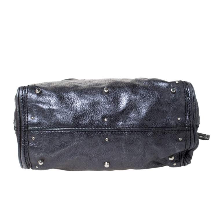 Pre Owned Chloe Metallic Leather Mini Paddington Satchel