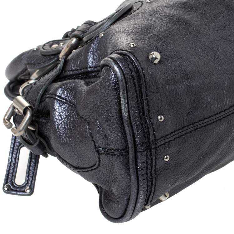 Pre Owned Chloe Metallic Leather Mini Paddington Satchel