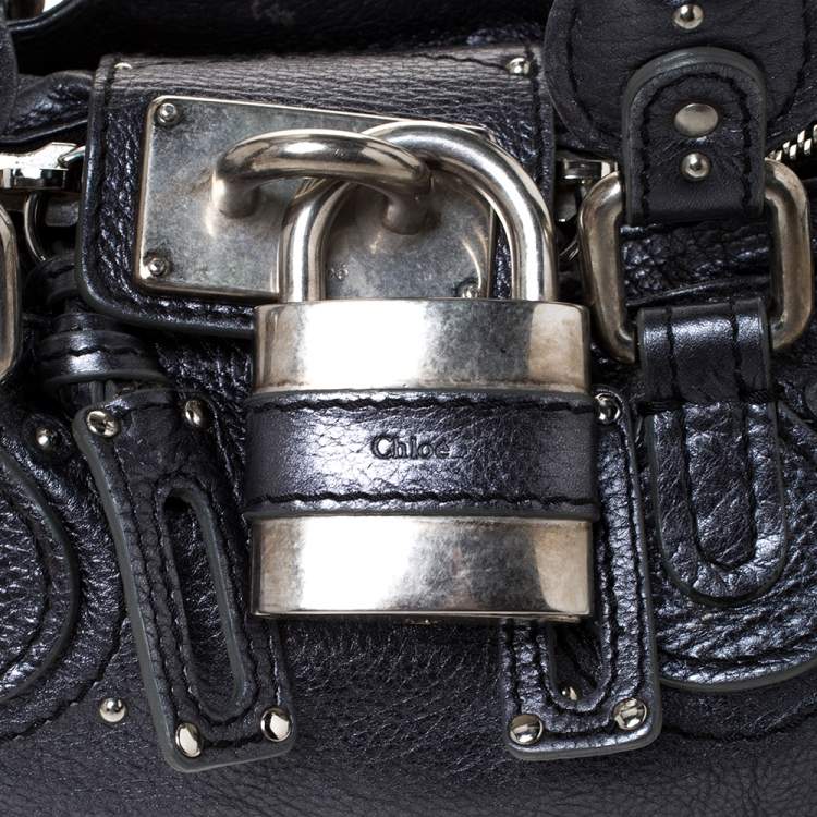 Pre Owned Chloe Metallic Leather Mini Paddington Satchel