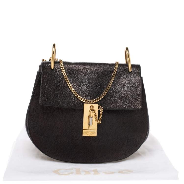 مملوكة مسبقًا Chloe Black Leather Medium Drew Shoulder Bag