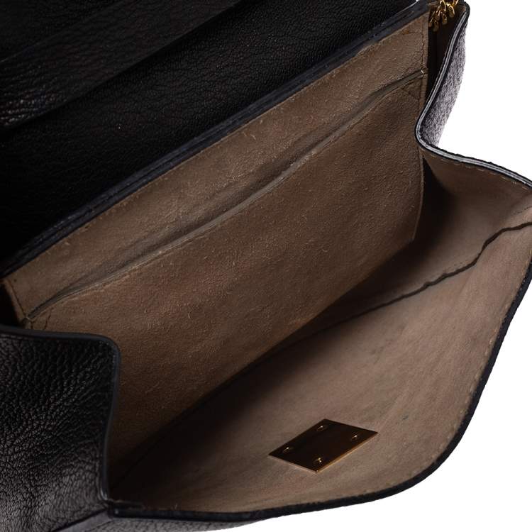 مملوكة مسبقًا Chloe Black Leather Medium Drew Shoulder Bag