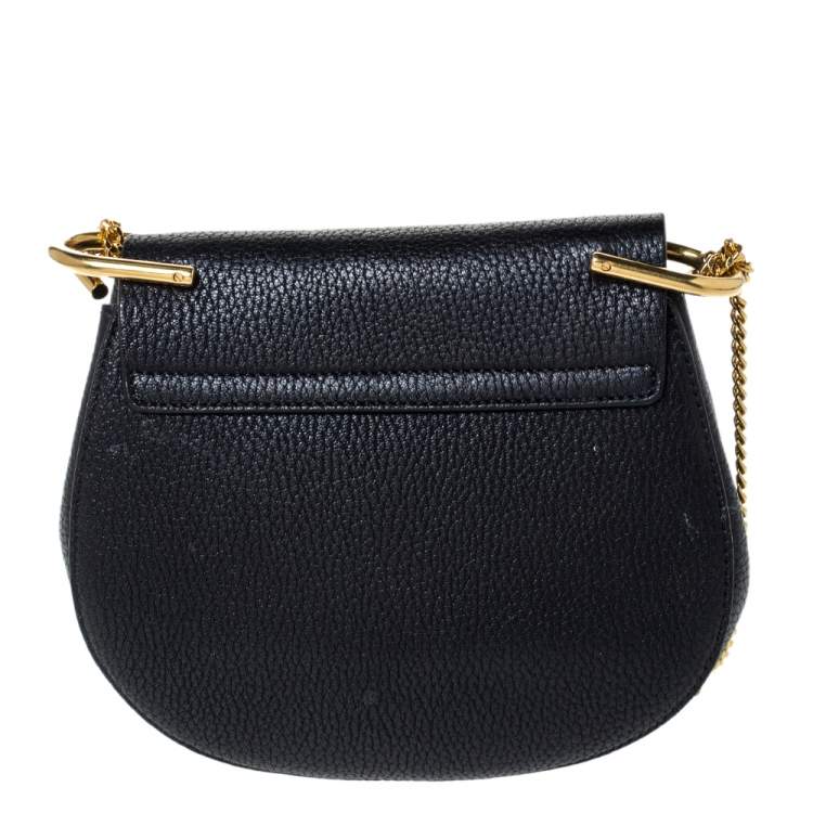 Pre Owned Chloe Black Leather Mini Drew Shoulder Bag