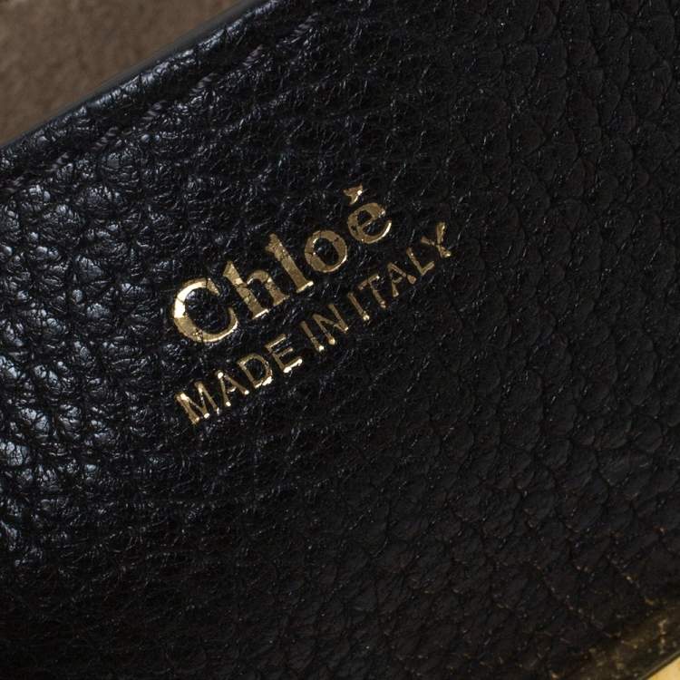 Pre Owned Chloe Black Leather Mini Drew Shoulder Bag