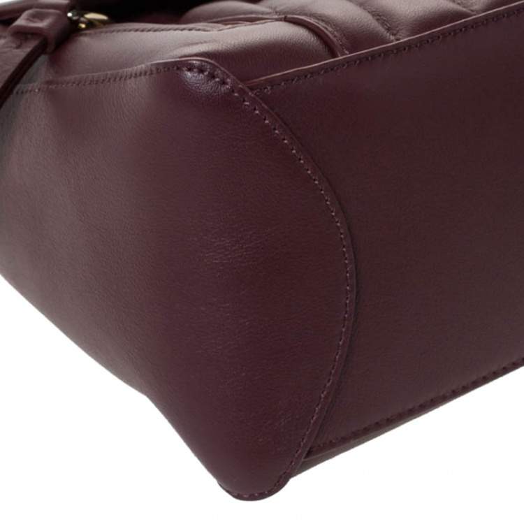 Pre Owned Chloe Burgundy Leather Small Faye Day Shoulder Bag
