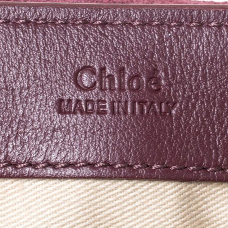Pre Owned Chloe Burgundy Leather Small Faye Day Shoulder Bag