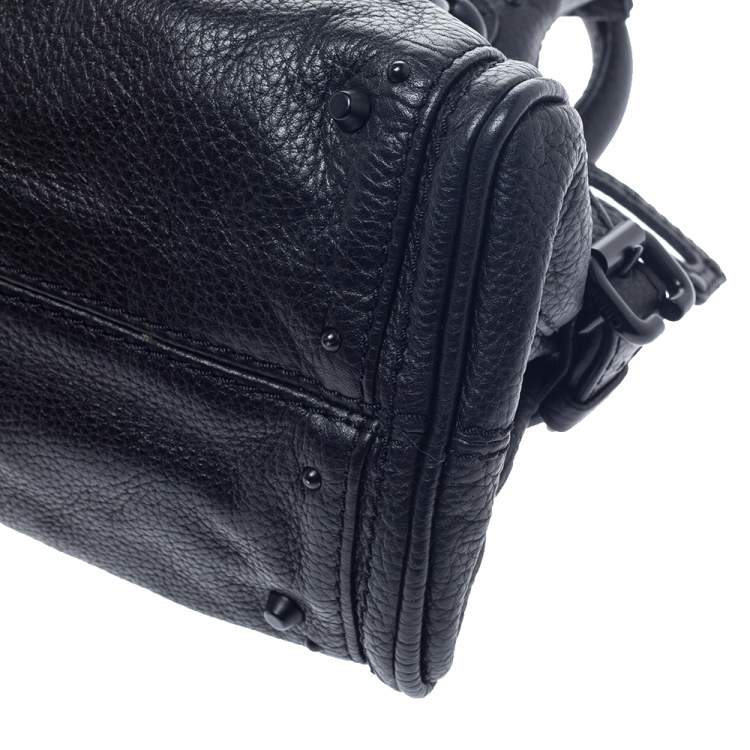 Pre Owned Chloe Black Leather Mini Paddington Bag