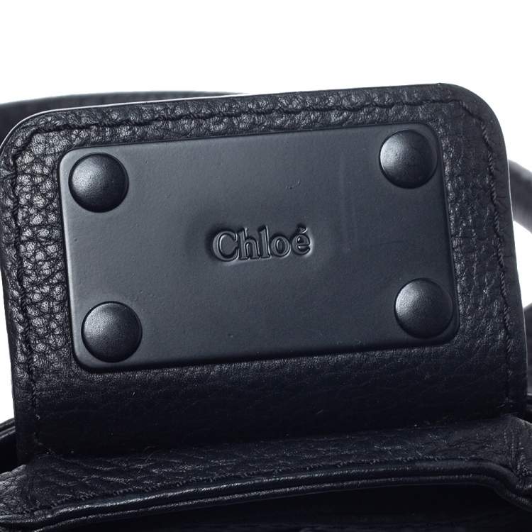 Pre Owned Chloe Black Leather Mini Paddington Bag