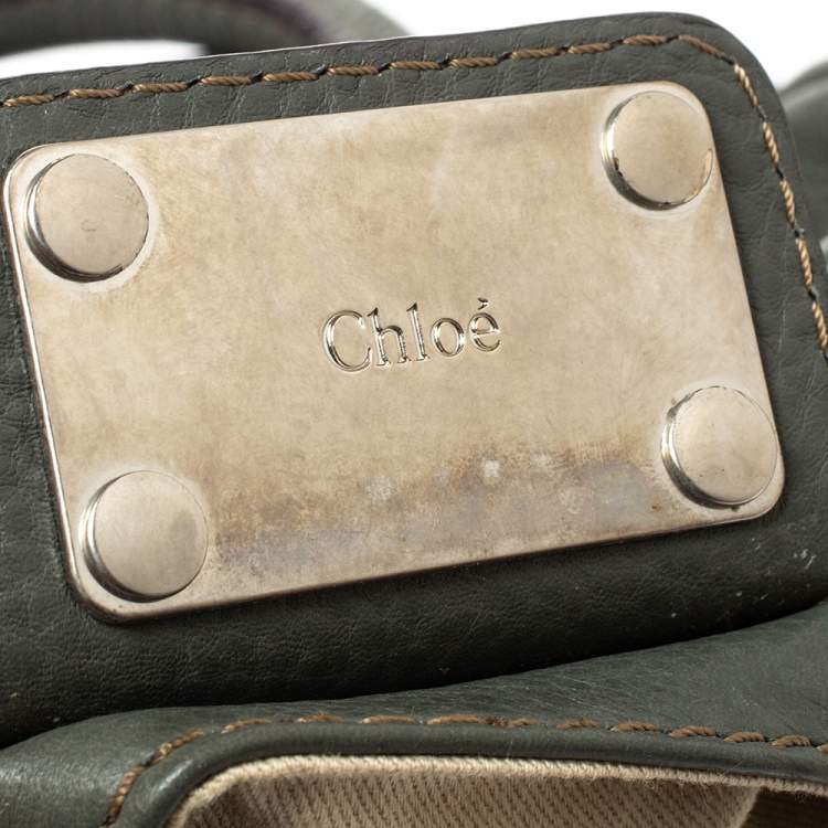 Pre Owned Chloe Grey Leather Paddington Satchel