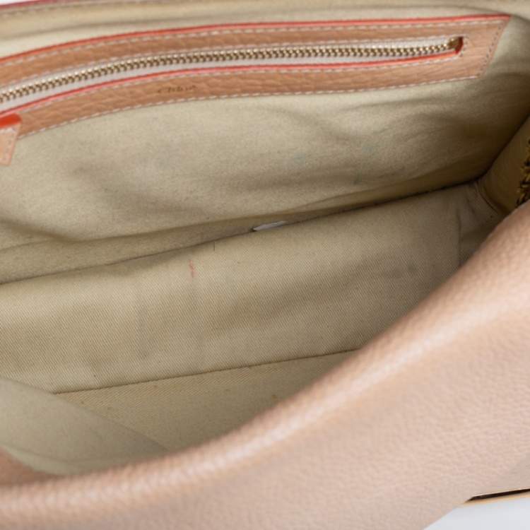 Pre Owned Chloe Beige Leather Sally Medium Shoulder Bag