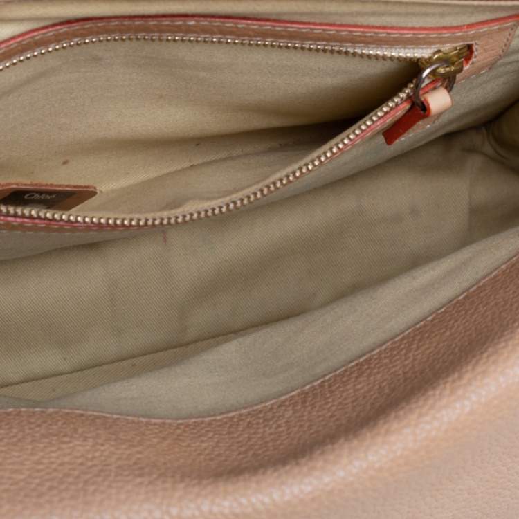 Pre Owned Chloe Beige Leather Sally Medium Shoulder Bag