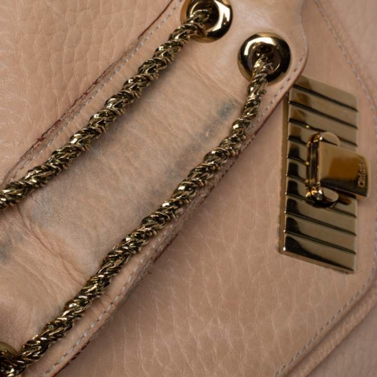 Pre Owned Chloe Beige Leather Sally Medium Shoulder Bag
