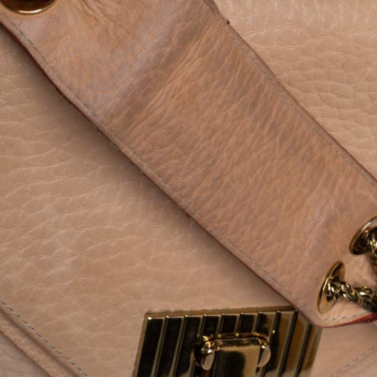 Pre Owned Chloe Beige Leather Sally Medium Shoulder Bag