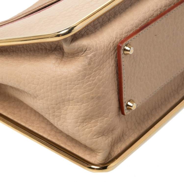 Pre Owned Chloe Beige Leather Sally Medium Shoulder Bag