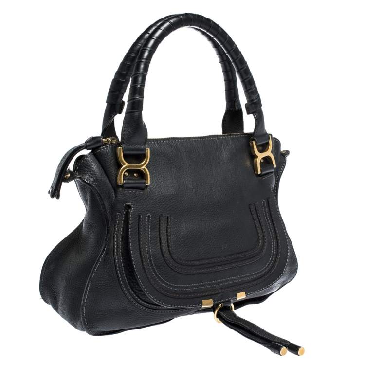 Pre Owned Chloe Black Leather Medium Marcie Satchel